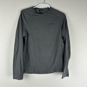 Patagonia Men’s Gray P-6 Logo Organic Cotton Lightweight Crew Sweatshirt Small
